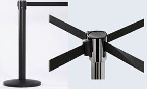 retractable Queue stand black-Stanchions / Que management Stands